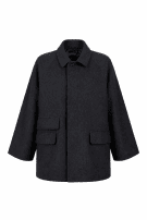 TRUSSARDI ΠΑΛΤΟ MINIMAL ΜΑΥΡΟ ΑΝΤΡΙΚΟ PRE OWNED XL