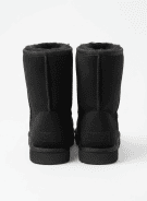 UGG SHEEPSKIN BOOTS MINIMAL BLACK WOMEN PRE OWNED EU 40