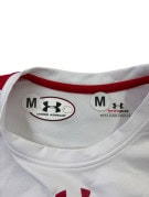 UNDER ARMOUR GRAPHIC TEE ATHLETIC WHITE RED MENS PRE OWNED M