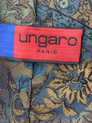 UNGARO PARIS ΓΡΑΒΑΤΑ VINTAGE PAISLEY ΜΠΛΕ ΚΑΦΕ ΑΝΤΡΙΚΗ PRE OWNED