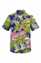 UNIQLO ΑΝΘΙΣΜΕΝΟ ΠΟΥΚΑΜΙΣΟ TROPICAL MULTICOLOR ΑΝΔΡΙΚΟ PRE OWNED S