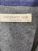 UNIVERSITY CLUB Πλεκτή Ζακέτα Full Zip Casual Με Λογότυπο Γκρι Ανδρική XL