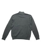 UNIVERSITY CLUB Πλεκτή Ζακέτα Full Zip Casual Με Λογότυπο Γκρι Ανδρική XL