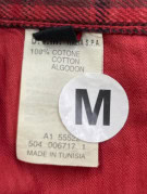 UNKNOWN BRAND PANTALONI TARTAN ROSSO UNISEX PRE OWNED M