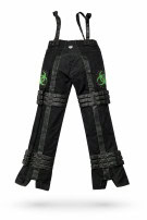 UNKNOWN PANTALONI CON BRETELLE UTILITY NERO UNISEX PRE OWNED