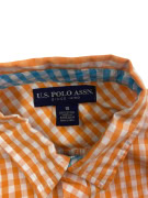 U.S. POLO ASSN. Καρό Πουκάμισο Casual Logo Πορτοκαλί-Λευκό Ανδρικό 18