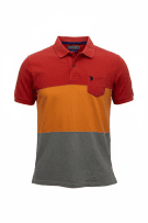 U.S. Polo Assn. Polo Μπλούζα Colorblock Classic Logo Κόκκινο Πορτοκαλί Γκρι Ανδρική S