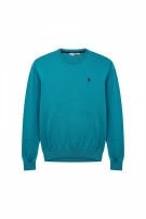 US POLO ASSN MAGLIONE GIROCOLLO MINIMAL TURCHESE UOMO PRE OWNED XL