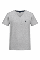 US POLO ASSN T SHIRT MINIMAL GREY MEN PRE OWNED XL