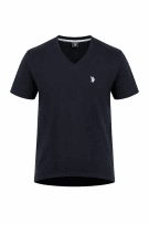 U.S. POLO ASSN T SHIRT MINIMAL ΜΑΥΡΟ ΑΝΤΡΙΚΟ PRE OWNED M