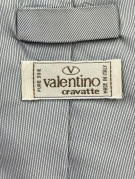 VALENTINO CRAVATTE ΓΡΑΒΑΤΑ MINIMAL ΓΚΡΙ ΑΝΤΡΙΚΗ PRE OWNED