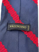 VALENTINO ΓΡΑΒΑΤΑ CLASSIC ΡΙΓΕ NAVY ΚΟΚΚΙΝΟ ΑΝΤΡΙΚΟ PRE OWNED