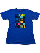 VANS GRAPHIC TEE STREETWEAR BLUE MEN PRE OWNED L