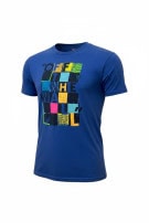 VANS GRAPHIC TEE STREETWEAR BLUE MEN PRE OWNED L