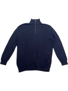 Vans Maglia lavorata blu scuro con mezza zip da uomo XXL