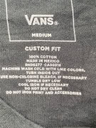 VANS T-SHIRT BLACK WITH BACK PRINT UNISEX MEDIUM
