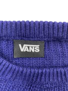 VANS Πλεκτή Μπλούζα Ριμπ Ύφανση Λογότυπο Ετικέτα Μωβ-Μπλε Ανδρικό L