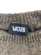 Vans Maglione lavorato a maglia casual minimal con logo marrone da uomo L