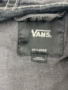 VANS Vintage Zip Hoodie Jacket Logo Black/Charcoal Unisex XXL