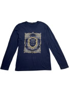 VERSACE ΜΠΛΟΥΖΑ ΜΑΚΡΥΜΑΝΙΚΗ VINTAGE LOGO PRINT ΜΠΛΕ L
