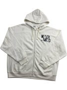 VINTAGE 4F GIACCA FELPA CON CAPPUCCIO NEVER MIND BIANCO UOMO L/XL