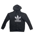 VINTAGE ADIDAS HOODIE ΜΕ ΜΕΓΑΛΟ ΛΟΓΟΤΥΠΟ TREFOIL ΜΑΥΡΟ ΓΥΝΑΙΚΕΙΟ XS/S