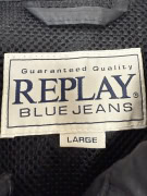 VINTAGE MEN'S REPLAY BLUE JEANS WINDBREAKER JACKET BLACK