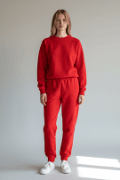 Vintage Αθλητική Φόρμα Σετ Basic Χωρίς Λογότυπο Κόκκινο Unisex XL