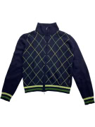 VINTAGE BELFE ΖΑΚΕΤΑ ΜΕ ΦΕΡΜΟΥΑΡ ARGYLE ΠΛΕΞΗ ΜΠΛΕ/ΠΡΑΣΙΝΟ ΓΥΝΑΙΚΕΙΑ M