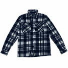 VINTAGE BORGO DEI POETI CHECKERED FLEECE SHIRT-JACKET WOMEN'S M