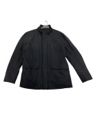 VINTAGE BOSS HUGO BOSS WOOL JACKET WITH STAND-UP COLLAR ANTHRACITE GREY MEN L