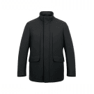 VINTAGE BOSS HUGO BOSS WOOL JACKET WITH STAND-UP COLLAR ANTHRACITE GREY MEN L