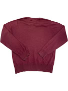 VINTAGE CALVIN KLEIN JEANS KNITTED SWEATER V NECK BURGUNDY MEN'S S
