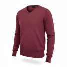VINTAGE CALVIN KLEIN JEANS KNITTED SWEATER V NECK BURGUNDY MEN'S S