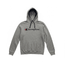 VINTAGE CHAMPION HOODIE WITH EMBROIDERED LOGO GREY MEN'S M
