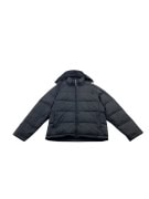 VINTAGE CHAMPION PUFFER ΜΠΟΥΦΑΝ ΜΕ ΚΟΥΚΟΥΛΑ ΜΑΥΡΟ ΑΝΔΡΙΚΟ L