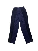 VINTAGE COMPAGNIE LA ROCHELLE PANTALONI CON DETTAGLI IN SUEDE BLU DA DONNA XS