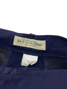 VINTAGE COMPAGNIE LA ROCHELLE PANTALONI CON DETTAGLI IN SUEDE BLU DA DONNA XS