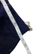 VINTAGE COMPAGNIE LA ROCHELLE PANTALONI CON DETTAGLI IN SUEDE BLU DA DONNA XS