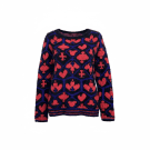 VINTAGE DESIGUAL ΠΛΕΚΤΗ ΜΠΛΟΥΖΑ ΜΕ ΣΧΕΔΙΑ ΜΠΛΕ ΚΟΚΚΙΝΟ ΓΥΝΑΙΚΕΙΟ M/L