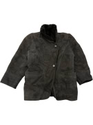 VINTAGE DONNA DIBI ΔΕΡΜΑΤΙΝΟ ΠΑΛΤΟ SHEARLING XL