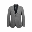 VINTAGE DSTREZZED HERRINGBONE BLAZER GREY MEN'S L