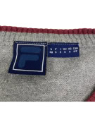 VINTAGE FILA ΠΛΕΚΤΟ ΠΟΥΛΟΒΕΡ V ΛΑΙΜΟΚΟΨΗ ΓΚΡΙ ΑΝΔΡΙΚΟ S
