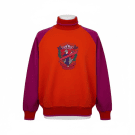 VINTAGE ΦΟΥΤΕΡ FLEECE ΜΕ ΚΕΝΤΗΜΑ ΠΟΡΤΟΚΑΛΙ/ΜΟΒ ΑΝΔΡΙΚΟ L