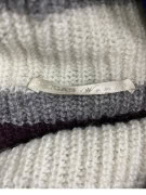 VINTAGE GAS JEANS STRIPED TURTLENECK KNIT SWEATER BLUE/GREY WOMEN'S S/M