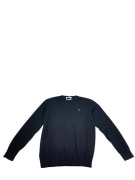 VINTAGE GAS COTTON CASHMERE KNIT SWEATER BLACK MEN'S L