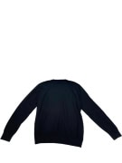 VINTAGE GAS COTTON CASHMERE KNIT SWEATER BLACK MEN'S L