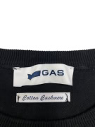 VINTAGE GAS COTTON CASHMERE KNIT SWEATER BLACK MEN'S L