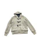 VINTAGE GAUDI JEANS ΠΛΕΚΤΗ ΖΑΚΕΤΑ DUFFLE ΜΕ ΕΠΕΝΔΥΣΗ SHERPA ΛΕΥΚΗ ΓΥΝΑΙΚΕΙΑ S/M