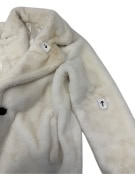 VINTAGE FAUX FUR WOMEN'S MIDI COAT IN WHITE M/L